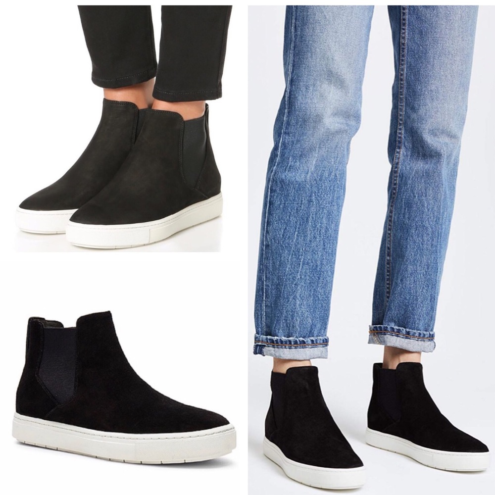 Vince Black High-Top Sneakers
